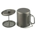 thumbnail image 2 of Titanium French Press Pot for Hand Brewed Coffee with Solid Liquid Separation, 2 of 12