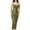 Green, variant on IROINNID Women's Sheath Dress Casual Sleeveless Sling Square Neck Jag Dress Solid Color Elastic Waist Dress