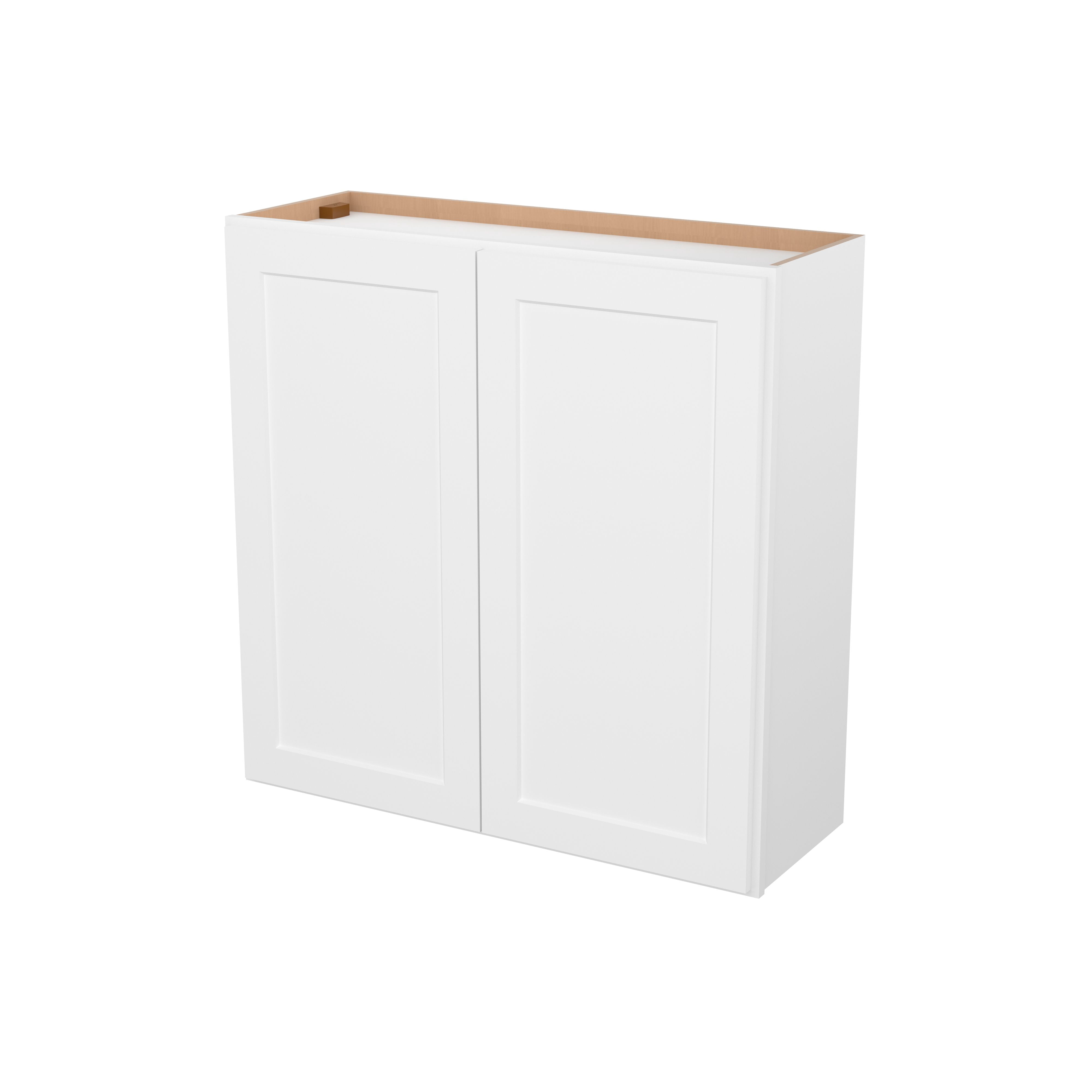 Furinno Shaker Wall Kitchen Cabinet 2 Doors-2 Shelves, Ready to Assemble, 12 D x 36 W x 36 H, White