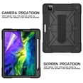 thumbnail image 3 of Dteck Case For iPad Pro 11" 2nd Generation Case with Screen Protector, Heavy Duty Shockproof Protective Cover with 360 Rotate Stand /Hand Strap/ Should Belt /Pencil Holder,Black+Black, 3 of 7