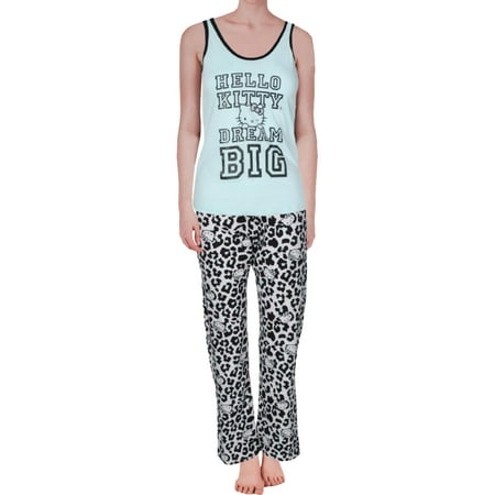 Hello Kitty Womens Juniors Kitty's Dream 3PC Sleeveless Pajama Set