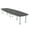 Asian Night w/Silver Base with Electric, variant on 10 Person Arc Boat Conference Room Table with Power Modules Post Legs