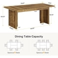 thumbnail image 2 of Tribesigns 70.87-Inch Wood Dining Table for 6-8 People, Farmhouse Rectangular Dinner Table, 2 of 7