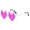 Hot Pink, variant on Sunglasses Womens UV Protection Evil Heart Rimless Funny Party Cute 2022 Blank Name Brand Fashion Sunglasses Black