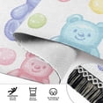 thumbnail image 6 of Yayeee Runner Rug for Bedroom 2'x6' Machine Washable Hallway Non Slip Mat, Colorful Gummy Bears Pattern, 6 of 8