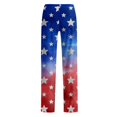 thumbnail image 3 of SAATLERI Patriotic Pajama Pants for Women Fourth of July American Flag Print Summer Sleepwear Casual Yoga Pants, 3 of 4