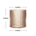 thumbnail image 2 of Better Homes & Gardens Amber Glass Ribbed Hurricane Candleholder, 5", Medium, 2 of 12