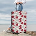 thumbnail image 6 of Picia Leaves And Anemone Flowers In Red Grey Luggage Protector Cover Thicken Suitcase Protector Cover Fit 18-32 Inch Luggage-Small, 6 of 9