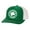 Irish Green/White, variant on Mens St. Patrick's Day Shenanigans Squad Clover Embroidered Mesh Back Trucker Hat, Black/Black