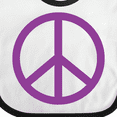 thumbnail image 4 of Inktastic Purple Peace Sign Boys or Girls Baby Bib, 4 of 4