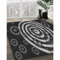 thumbnail image 2 of Ahgly Company Indoor Square Patterned Charcoal Black Area Rugs, 5' Square, 2 of 6