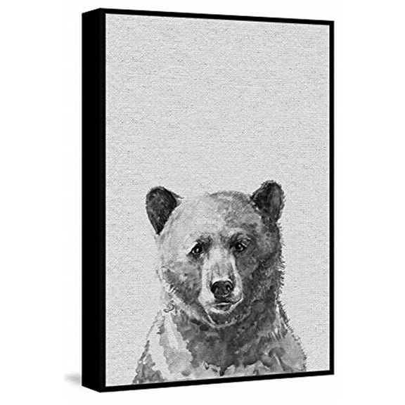 MARMONT HILL  - Handmade Cutie Bear Floater Framed Print on Canvas 12 x 18