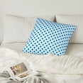 thumbnail image 6 of LNWH Decorative Pillow Covers, Abstract Blue Polka Dot Square Sofa Decorative Knit Pillow Case, 12"x12", 6 of 8