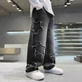 thumbnail image 2 of TOWED22 Toddler Boys Baggy Cargo Jeans, Elastic Waist Denim Pants with Side Pockets, Trendy Casual Streetwear Fit for Kids(Black,11-12 Y), 2 of 6