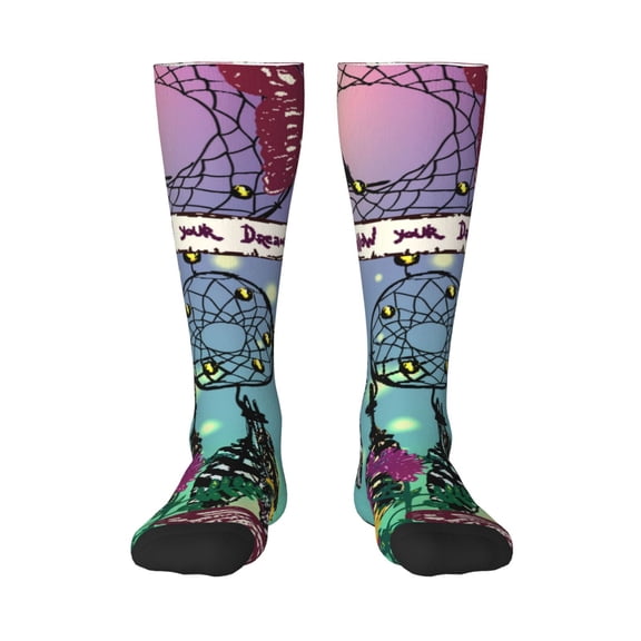 Xecao Beautiful Dreamcatcher Print Compression Socks for Both Men And Women for Running, Travel, Flight, Nurse