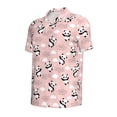 thumbnail image 2 of Balery Panda Flying in the Sky (2) Printed Men’s Short Sleeve Polo Shirt, Midweight Men's Shirt,Golf Polo shirts -4X-Large, 2 of 9