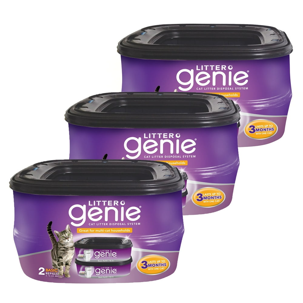 Litter Genie Cat Litter Disposal System Refills, Pack 3 Count 6