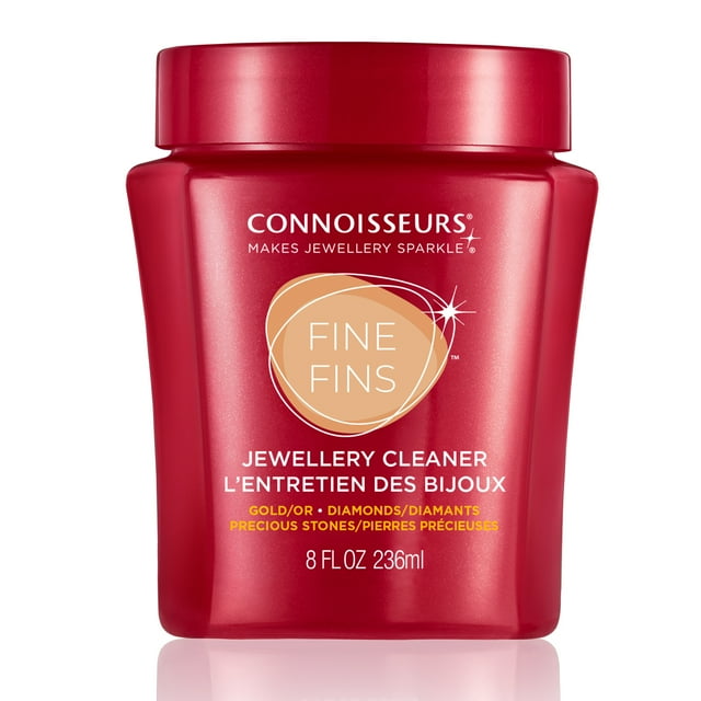 Connoisseurs Gold Jewelry Cleaner – Liquid Dip Solution for Gold and Precious Metals, 8 oz