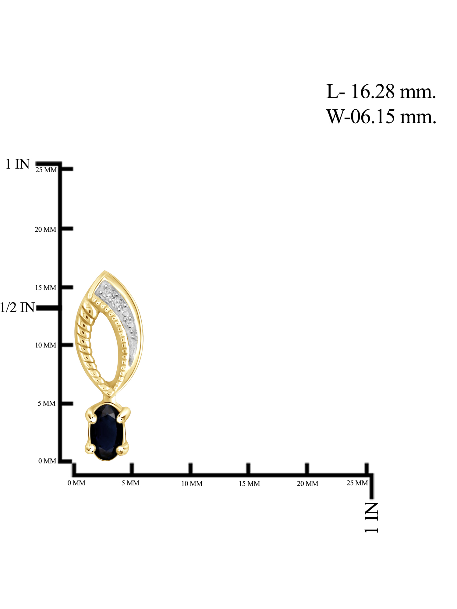 3 3/4 Carat T.G.W. Sapphire And White Diamond Accent 14k Gold Over Silver 4-Piece Jewelry set