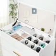 thumbnail image 4 of Oumilen 5 Drawer Wood Lift Top Dresser with Inside Mirror, White, 4 of 8