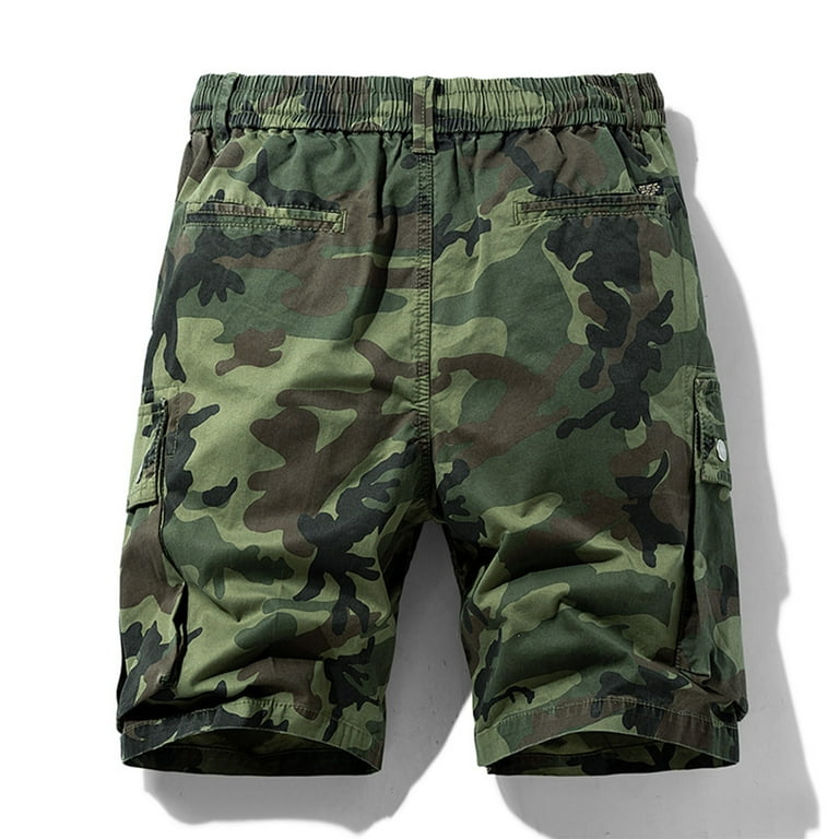 Fanxing Camo Cargo Shorts for Men Breathable Hiking Shorts with