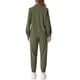 thumbnail image 3 of INSPIRAR CHIC Conjunto de 2 Piezas para Mujeres Traje de Pana Casual con Chaqueta de Manga Larga y Camisa de Botones y Pantalones con Bolsillos M Verde Militar, 3 of 5
