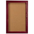 thumbnail image 2 of Aarco Products WBC4896-3R 3-Door Enclosed Bulletin Board - Walnut, 2 of 6