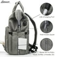 thumbnail image 4 of Spencer Easy to Clean Waterproof Backpack Diaper Bag, Gray, 4 of 9