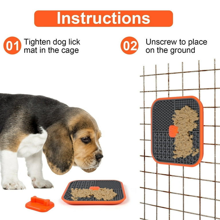 Lick Mat for Dogs, Ciicii 3pcs Slow Feeder Dog Bowls with Suction CupsGreen Dog Lick Mat + Blue Lick Mat for Cats + Orange Spatula for Dog Treats 