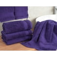 thumbnail image 3 of Cotton Paradise 100% Cotton Turkish 4 Piece Hand Towel Set, Soft Absorbent Face Towels Clearance Set, Purple, 3 of 6
