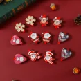 thumbnail image 4 of Clip de madera creativo para Navidad, muñeco de nieve de dibujos animados, Papá Noel, copo de nieve, tocado de madera, feliz año nuevo 2025, decoración navideña, 4 of 5