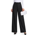 thumbnail image 4 of Sundazz Women's Dress Pants Wide Leg Work Pants High Waisted Business Casual Trousers with Pockets, 4 of 9