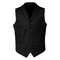 thumbnail image 6 of Miqool Mens Formal Suit Vest Sleeveless Button Front Lightweight Waistcoat Business Work Office Blazer with Multiple Pockets, 6 of 6