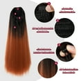 thumbnail image 2 of Xiao Hua 20" Ponytail Extensions Drawstring Long Straight Fake Pony Tail Natural Soft Clip in Hair Extension Synthetic Heat Resistant Hairpiece，E, 2 of 2