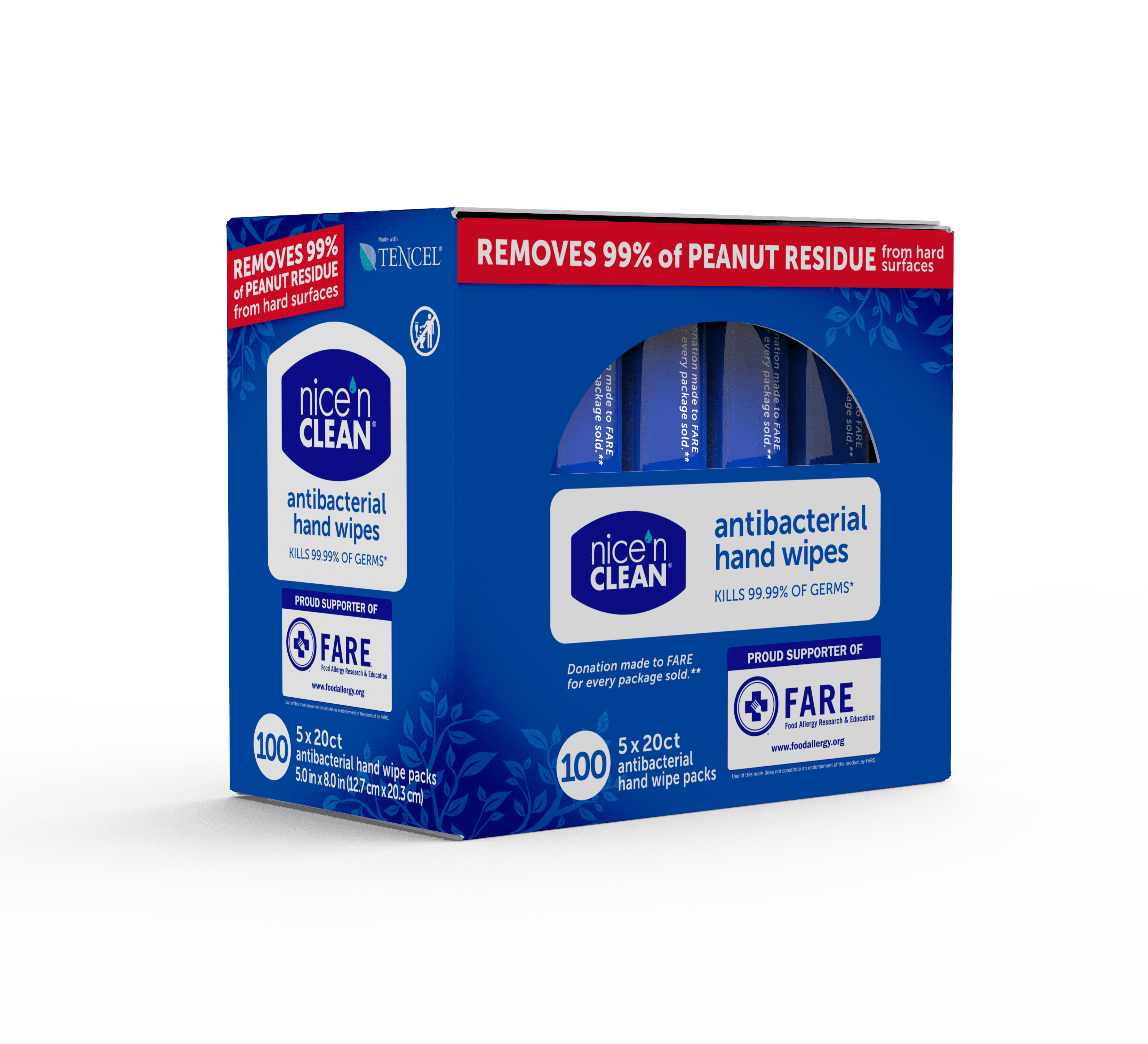 (Pack of 5) Nice 'n Clean Antibacterial Wipes, 20 Ct