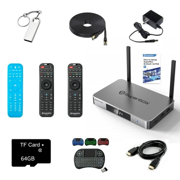 2025 Superbox S6 Ultra Newest 6K Global AI Box for TV , 4GB/128GB,Supports Voice Remote Control