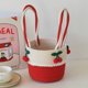 thumbnail image 5 of Bolso de Mano Tejido con , Bolsa de Almacenamiento de Algodón, Pequeña Bolsa de Playa para Picnic, Bolsa de Regalo, 5 of 5