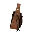 thumbnail image 4 of KLKCMS Medieval Belt Pouch Faux Leather Drawstring Pouch for Larp Stage Performance Brown, 4 of 9