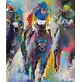 thumbnail image 2 of Wallich, Richard 26x30 Gold Ornate Wood Framed with Double Matting Museum Art Print Titled - Jockeys, 2 of 4