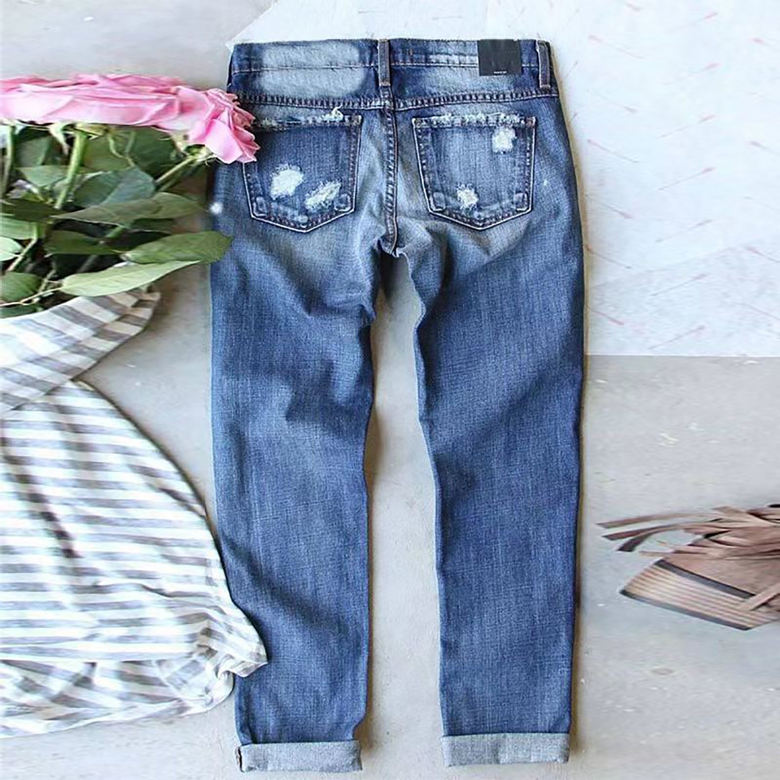 Woman Jean Pants Size 16 Pants For Women Women s E Print Ripped Stretch Woman Jean Pants Size 16 Pants For Women Women s E Print Ripped Stretch