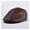Dark brown, variant on Classic Beret Caps Men Warm Genuine Leather Caps Windproof Duckbill Hat Burgundy Winter Flat Hats ,Soft Feel