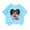 Blue, variant on Curuila Kid Girls Tops Cartoon Print Crew Neck Short Sleeve Tee Summer Casual Loose T Shirt Black Size 2-4 Years