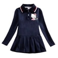 thumbnail image 2 of Hello Kitty-Polo con estampado de dibujos animados para niña, vestido de algodón para estudiante y niño, Falda plisada informal de manga larga, ropa para niño, 2 of 5