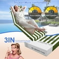 thumbnail image 2 of 72×21×3in Outdoor Chaise Lounge Cushions, Replacement Patio Chair Cushion With Headres, Waterproof Sun Lounger Cushions（1pc Green grass and white）, 2 of 6