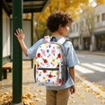 thumbnail image 6 of Pioneer Flower Floral Print Pattern 17" School Backpacks for Teens,Waterproof Oxford Fabric,S-Shape Padded Straps for School,Travel,Hiking,Camping, 6 of 6