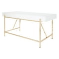 thumbnail image 5 of Broadway Desk with White Gloss and Gold Plated Finish, 5 of 11