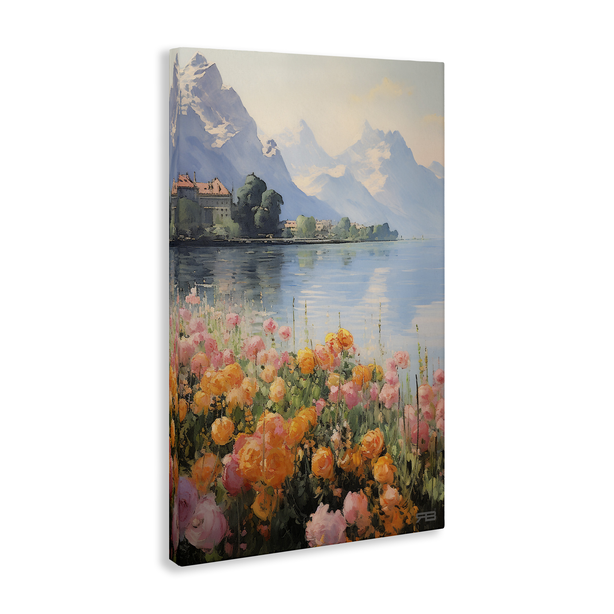 Stupell Industries Mountain Meadow Outskirts Landscape Painting Gallery Wrapped Canvas Art Print Wall Art, 24 x 36