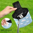thumbnail image 4 of Haosy White Raindrops and Clouds Golf Mallet Putter Cover Strong Magnetic Leather Golf Club Headcover Closure, 4 of 7