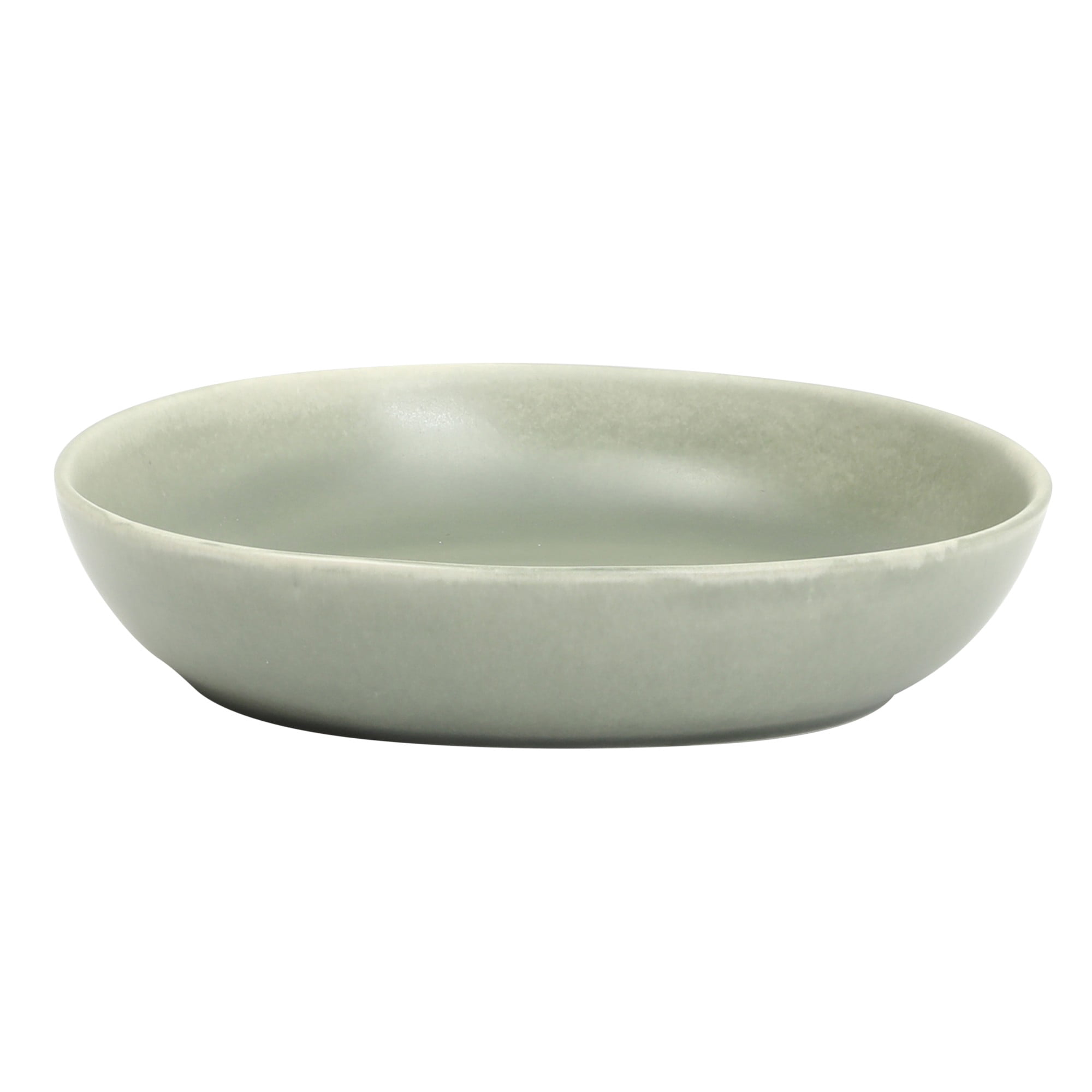 Gibson Elite Zion Mist 16 Piece Stoneware Reactive Glaze (Service for 4) Ceramic Plates and Bowls Modern Organic Dinnerware Set - Green