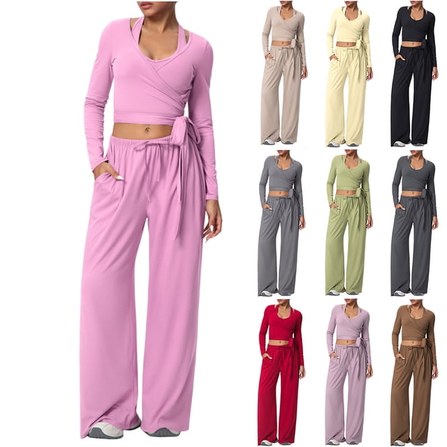Women's Soft Fabric Activewear Set Mid Rise Tummy Smoothing with Elastic Waist Functional Side Pockets Perfect for Yoga Gym Workouts or Outdoor Running Versatile JASKFLY Khaki S